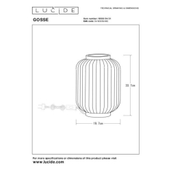 GOSSE Stolní lampa - Ø 19,7 cm - 1xE14 - Bílá