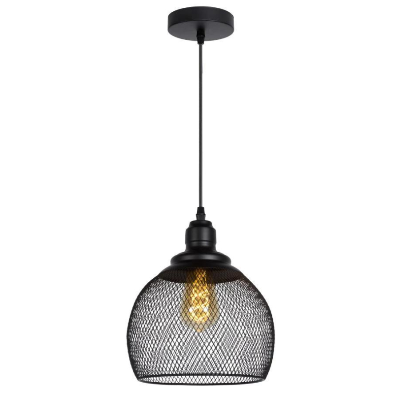 Lucide MESH - závěsné svítidlo - Ø 22 cm - Černá 43404/22/30 Lucide MESH - závěsné svítidlo - Ø 22 cm - Černá 43404/22/30